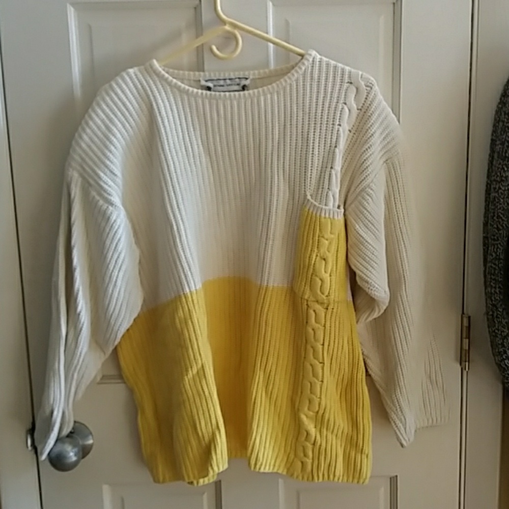 Adrienne Vittadini color block sweater 1980s